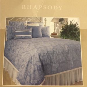 Navy rhapsody king bed set
